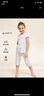 愛慕兒童（AIMER KIDS）夏季短袖男女童兒童睡衣家居服短袖上衣褲子A類透氣舒爽奶皮衣 女七分褲-鯨魚水母AK1428862 110 曬單實拍圖
