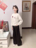 WVD國(guó)際品牌女童春秋2025新款直筒牛仔褲洋氣闊腿褲潮風(fēng)彎刀設(shè)計(jì) 黑色 130 cm 曬單實(shí)拍圖