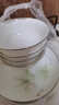 興躍金邊骨瓷餐具金玉蘭細膩瓷器盤(pán)家用飯碗組合餐具碗盤(pán)湯盤(pán)湯碗菜盤(pán) (骨瓷)金玉蘭灣4.5吋高足碗 2件套 曬單實(shí)拍圖