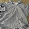 無印良品（MUJI）女式 無側(cè)縫楊柳紗織五分袖睡衣 家居服25年夏季女款套裝女裝 淺藍(lán)色 L (上裝165/88A 下裝165/70A) 曬單實(shí)拍圖