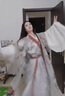 銀狐魏晉風交領(lǐng)漢服女齊腰襦裙廣袖流仙裙中國風學生古裝套裝春夏 銀狐4件套 XL 【質(zhì)量保證】 曬單實拍圖
