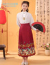古妮婭兒童馬面裙套裝新中式國(guó)風(fēng)演出服民族服裝 曬單實(shí)拍圖