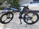 鳳凰（PHOENIX） 鳳凰自行車可折疊山地車路虎男士成年人變速女式越野公路單車 三刀炫彩/折疊雙避震/全競(jìng)速軸承 26寸24速【參考：158-188cm】 曬單實(shí)拍圖