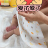 全棉時代兒童浴巾純棉透氣紗布浴巾新生嬰兒寶寶洗澡大毛巾小鴨子95*95cm 曬單實拍圖