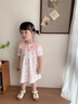 G.DUCKKIDS小黃鴨童裝女童連衣裙夏季2024兒童裙子寶寶周歲禮服生日公主裙夏 紅色 90 建議1~2歲【 80-90cm】 曬單實(shí)拍圖