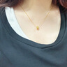 佐卡伊 黃18K金吊墜小蠻腰項鏈簡(jiǎn)約百搭生日禮物 D11996 曬單實(shí)拍圖