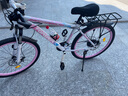 永久（FOREVER）上海永久牌山地自行車(chē)成人變速24寸27速單車(chē)女款女式學(xué)生鋁合金 輻條輪-藍白粉（高碳鋼車(chē)架） 26寸 24速 曬單實(shí)拍圖