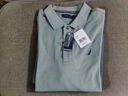 諾帝卡（NAUTICA）【單件直降】男裝春夏款全棉珠地休閑舒適長袖polo衫男KO3303 灰藍03B M 曬單實拍圖