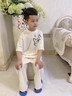 G.DUCKKIDS童裝男童睡衣夏季冰絲兒童睡衣薄款透氣男孩家居服套裝短袖兩件套 小狗款咖色aocmoac 170碼建議160-170cm14-15歲 曬單實(shí)拍圖