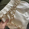 CHARLES&KEITH子母鏈條大容量流浪包托特包單肩斜挎包女包生日禮CK2-40671449 Cream奶白色 L 曬單實(shí)拍圖