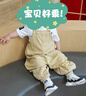 babycare薄荷兒童背帶褲休閑褲嬰兒春裝寶寶工裝褲褲子 咘咘灰褐色 110 曬單實(shí)拍圖