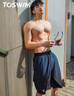 TOSWIM拓勝男士泳褲溫泉度假沙灘褲寬松短褲男士游泳褲 暗光漸變4XL 曬單實(shí)拍圖