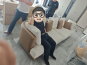 保羅約翰 沙發(fā) 現(xiàn)代簡約布藝沙發(fā) 家用客廳棉麻沙發(fā) 別墅直排布沙發(fā) 進(jìn)口棉麻羽絨3. 6M 【高檔棉麻皮布沙發(fā)】 曬單實(shí)拍圖