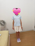 NEW BALANCE4-14歲女童夏季百褶校園風T恤短裙套裝 曬單實拍圖