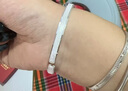中國黃金銀手鐲女足銀鐲子滿天星開口銀飾情人節(jié)生日禮物送女友老婆媽媽 滿天星手鐲 約25g+品牌禮盒 曬單實(shí)拍圖