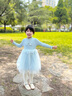 巴拉巴拉balaOne童裝兒童連衣裙女2025秋冬新款公主裙針織網(wǎng)紗裙 藍色調00388 120 曬單實(shí)拍圖