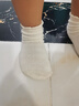 全棉時代兒童襪子7A抗菌嬰幼兒寶寶純棉中筒襪 紫粉白 12-14cm 曬單實拍圖