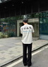 靖颯黑色高級(jí)垂感彎刀微喇西裝褲男美式潮牌顯瘦顯高cleanfit休閑褲子 黑色 XL 建議120斤到140斤 曬單實(shí)拍圖