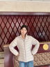 波司登（BOSIDENG）25年新款輕薄羽絨服女短款90絨三防面料輕薄內(nèi)膽外套B250131006 米卡其愛心印花9W40-可露麗風 S 160/84A 體重約100-110斤 曬單實拍圖