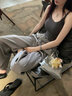 獺惠 背心女 【兩件裝】性感U領(lǐng)背心女顯瘦辣妹吊帶百搭純欲內(nèi)搭上衣 深灰色 兩件裝【白色+深灰】 均碼 建議【90-130斤】 曬單實拍圖