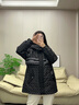 鴨鴨中長(zhǎng)款羽絨服女士2025年冬季新款潮流撞色連帽收腰顯瘦派克服外套 粉色 M 曬單實(shí)拍圖