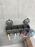 WCZ德國高端衛生間吸盤(pán)牙刷架牙刷牙杯置物架漱口杯刷牙杯收納洗漱臺 四人款吸盤(pán)牙刷架+吹風(fēng)機架+置物筒+4漱口杯 曬單實(shí)拍圖