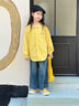 巴拉巴拉童裝薄外套幼童裝寶寶外套男童女童2025新款秋裝格子萌趣印花衣服 淺黃30032 120 曬單實(shí)拍圖