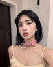 項圈女愛(ài)心牽引繩子s項鏈情調m項圈女鏈子性感狗鏈choker鏈條 粉色鈴鐺項圈+牽引繩 曬單實(shí)拍圖