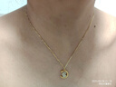 中國黃金（CHINA GOLD）和田玉黃金項鏈女士足金玉兔吊墜七夕情人節(jié)禮物送女友老婆生日 足金彎月玉兔吊墜+贈925銀鏈 曬單實拍圖