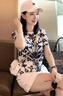 韓曼蕊2025初夏多巴胺短褲套裝青春減齡活力穿搭 白色短褲【職業(yè)/辣妹//miu系/網(wǎng) S 曬單實(shí)拍圖