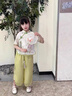 FIDQIOG品牌女童夏季國潮綠色兩件套新款童裝 青梅細(xì)雨 150 cm 建議身高141-150cm 曬單實(shí)拍圖