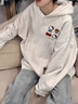 趣米樂甜美減齡像素Kitty貓衛(wèi)衣女秋季新款韓系慵懶松弛感百搭連帽上衣 白灰色 L 曬單實(shí)拍圖