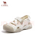 駱駝（CAMEL）戶(hù)外涼鞋女休閑簡(jiǎn)約包頭魔術(shù)貼涼鞋 L25M076058 米白/杏  37  曬單實(shí)拍圖