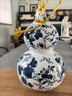 陶瓷葫蘆擺件客廳旺宅客廳玄關(guān)裝飾品宋代美學(xué)高檔琺瑯彩喬遷禮物 藍(lán)彩青花瓷 I 葫蘆梅花 I 含底座 曬單實(shí)拍圖