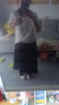 EPET胖mm梨形身材不規(guī)則半身裙女春夏秋新款大碼寬松高腰顯瘦遮肉a字 黑色 4XL 建議160-175斤穿 曬單實(shí)拍圖