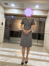 芭妃婭職業(yè)連衣裙女夏季氣質(zhì)時(shí)尚收腰女神范名媛職業(yè)酒店經(jīng)理珠寶店工裝 灰色短袖連衣裙 L 曬單實(shí)拍圖