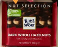 瑞特滋（RITTER SPORT）全榛子黑巧克力 100g 休閑零食糖果七夕禮物送男女友德國原產(chǎn) 曬單實拍圖
