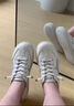ZHR女士小白鞋女百搭真牛皮女鞋輕便透氣學(xué)生休閑鞋子女 A67N 米灰37 曬單實(shí)拍圖