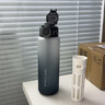 草莓生活（CMSH）茶水分離泡茶杯辦公室茶杯男士高端專用水杯大容量杯子tritan夏季 黑色900ml(大茶倉(cāng)+吸管+直飲) 曬單實(shí)拍圖