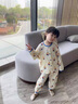 G.DUCKKIDS小黃鴨童裝男童睡衣夏季薄款兒童睡衣中小童涼感透氣純棉開衫套裝 卡通款ameeeea 120 (建議110cm  6-7歲左右)c 曬單實(shí)拍圖