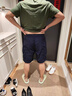 HIPANDA冰絲薄款工裝短褲2025新款男士夏季寬松潮流休閑五分褲子 寶藍 【官方正品】 XL 建議體重130-150斤 曬單實(shí)拍圖