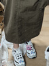 斯凱奇（Skechers）七夕情人節(jié)禮物女鞋熊貓鞋溫柔厚底老爹鞋896204 白色/黑色/WBK 37 曬單實拍圖