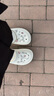 CROCS楊紫同款雪屋Clog卡駱馳洞洞鞋夏季運(yùn)動(dòng)鞋沙灘鞋高跟拖鞋涼鞋女鞋  209347-0WV/粉筆色 38-39 (240mm) 曬單實(shí)拍圖