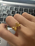 老廟黃金戒指在逃公主戒指蝴蝶結(jié)足金999送女友送老婆生日情人節(jié)禮物 在逃公主戒指11#約：1.0g+禮盒 曬單實(shí)拍圖