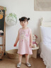 巴帝巴帝夏季嬰幼兒連衣裙子女童寶寶公主裙背心沙灘裙 粉色 兔兔小熊 90 曬單實拍圖