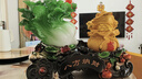 悟天八方納財(cái)白菜擺件招財(cái)金蟾開(kāi)店開(kāi)業(yè)禮物客廳辦公室前臺(tái)裝飾品擺件 大號(hào)八方納財(cái)翠玉43*20*37CM 曬單實(shí)拍圖