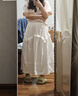 UR2025秋季新款女裝休閑芭蕾風(fēng)松緊腰荷葉邊半裙UYL550039 本白 S 曬單實拍圖