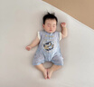 G.DUCKKIDS小黃鴨童裝嬰兒連體衣夏季中國風(fēng)爬服周歲禮服男寶寶唐裝外出哈衣 藍色 66cm 66尺碼建議3-6個(gè)月cm 曬單實(shí)拍圖