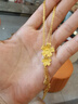 夢金園黃金套鏈 櫻花花漾流蘇吊墜足金花朵掛墜項鏈女鎖骨鏈送禮禮物 45cm-約7.84g 曬單實拍圖