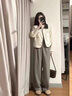 OFF HGK品牌女裝米白色小香風(fēng)外套女2025春秋新款短款高級感小個子上衣 米白色 M 曬單實拍圖
